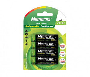 Memorex polnilne AA baterije 2100mAh - 4 kos