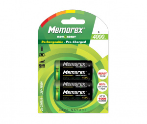 Memorex polnilne C baterije 4000mAh - 2 kos