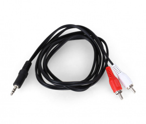 Kabel avdio 3,5mm (m) na 2 RCA (m) 1m
