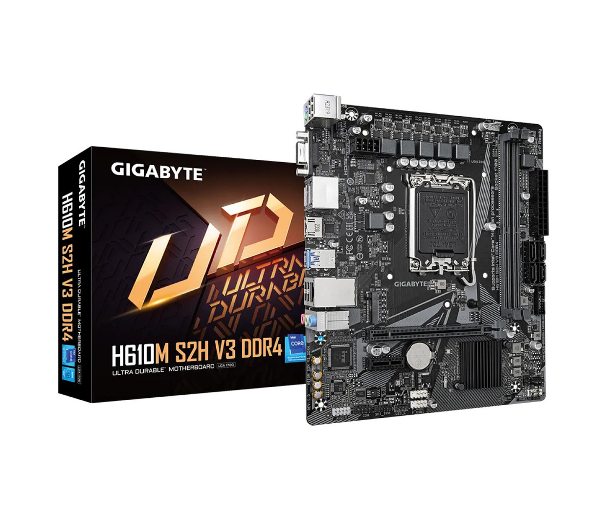 Osnovna plošča GgigaByte H610M S2H V3 DDR4, SATA3, HDMI, USB3.2Gen1, LGA1700 mATX