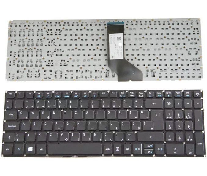 Slovenska tipkovnica za Acer Aspire A315-21, A315-21G, A315-31,..