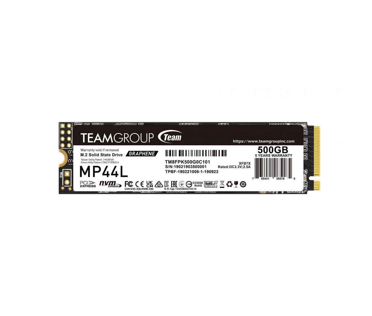 Teamgroup 500GB M.2 NVMe SSD MP44L 2280