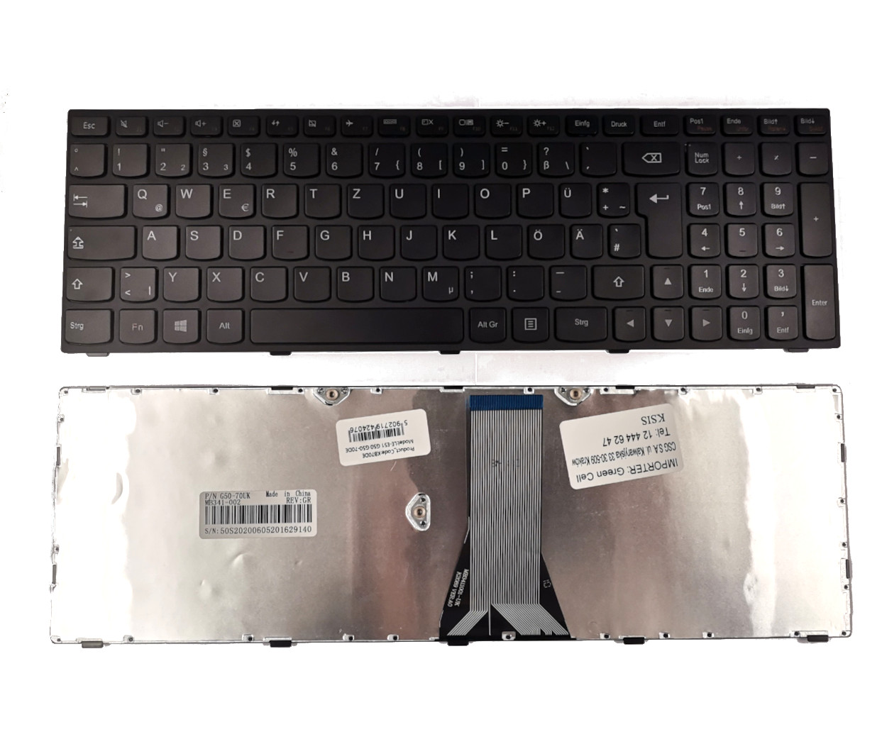 Tipkovnica za Lenovo E51, G50-30, G50-70, G50-45,.. črn okvir