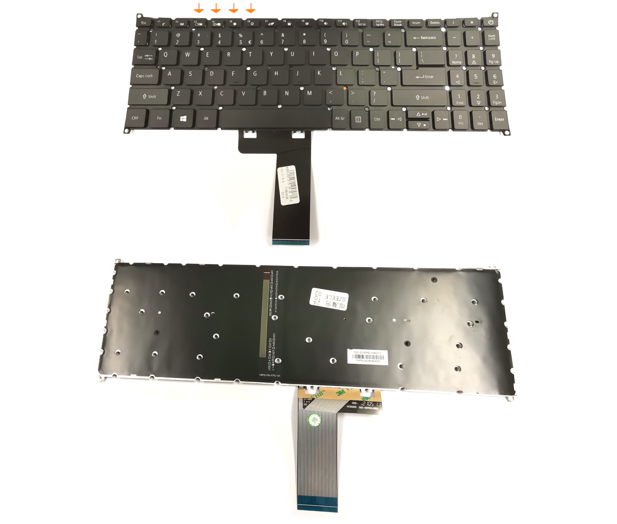 Tipkovnica za Acer Aspire A315-22, A315-23, A315-42,.. osvetljena V2