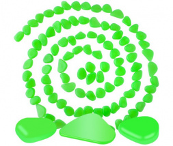 Svetleči kamni – set 100 kosov, zeleni
