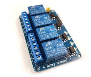 4 smerni rele za razvojne plošče - 5V, 10A, 250V