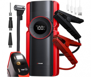 Prenosni zaganjalnik avtomobila, polnilec in kompresor