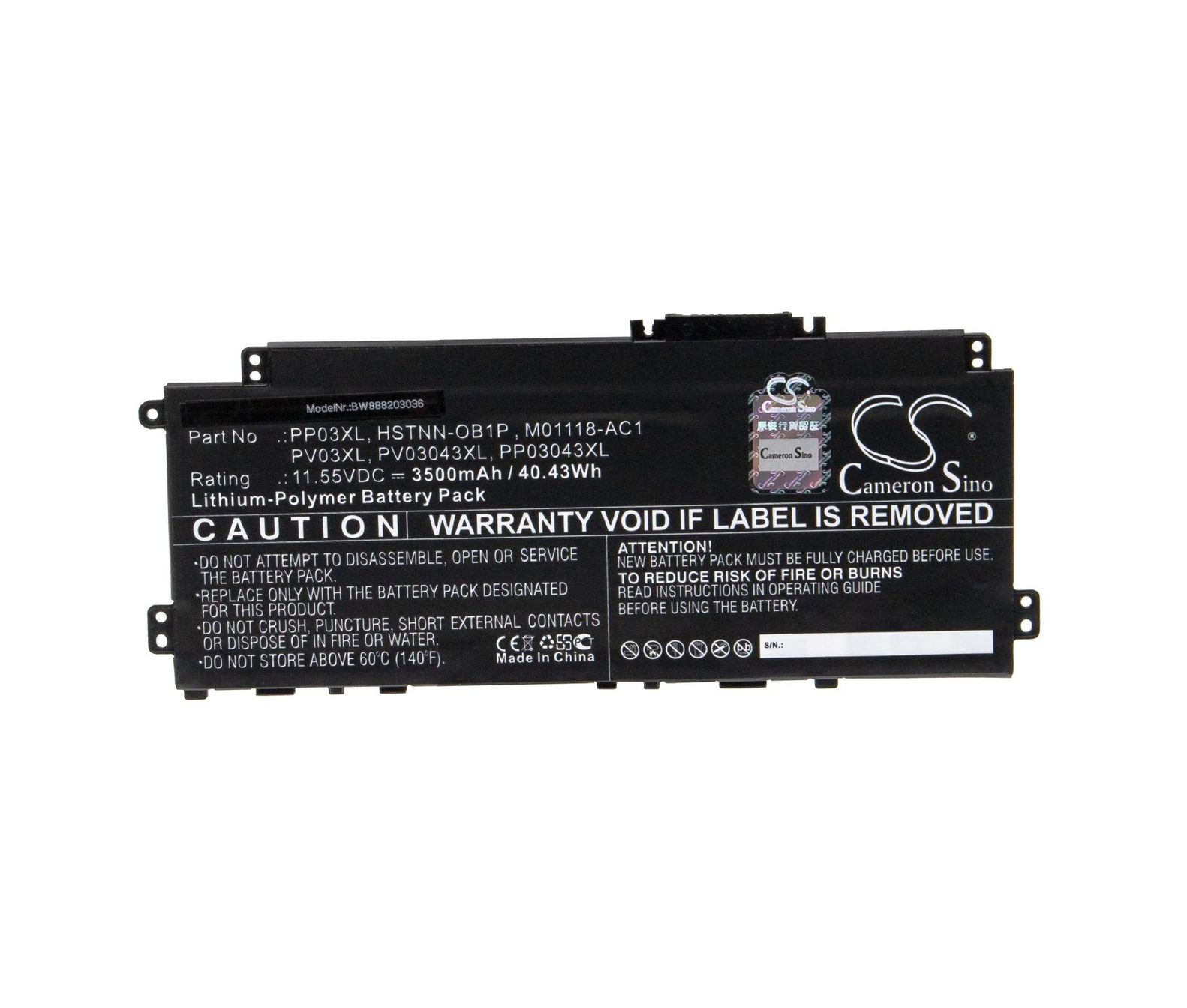 Baterija za HP Pavilion 13-BB, 14-DV, 15-EH,..  - 11,55V 3500mAh
