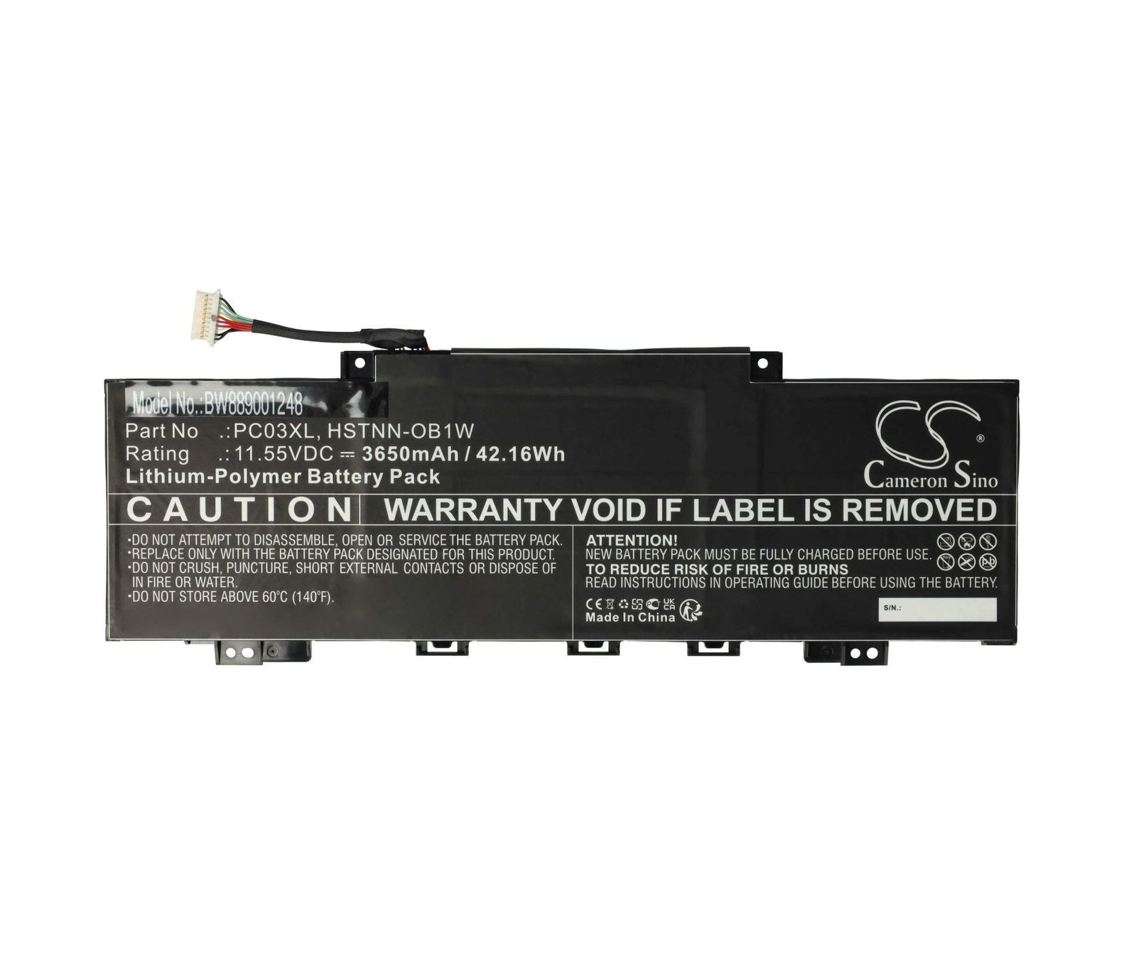 Baterija za HP Pavilion X360 14-BA, 14-CD, 14-DH, 14-DW,..  - 11,55V 3650mAh