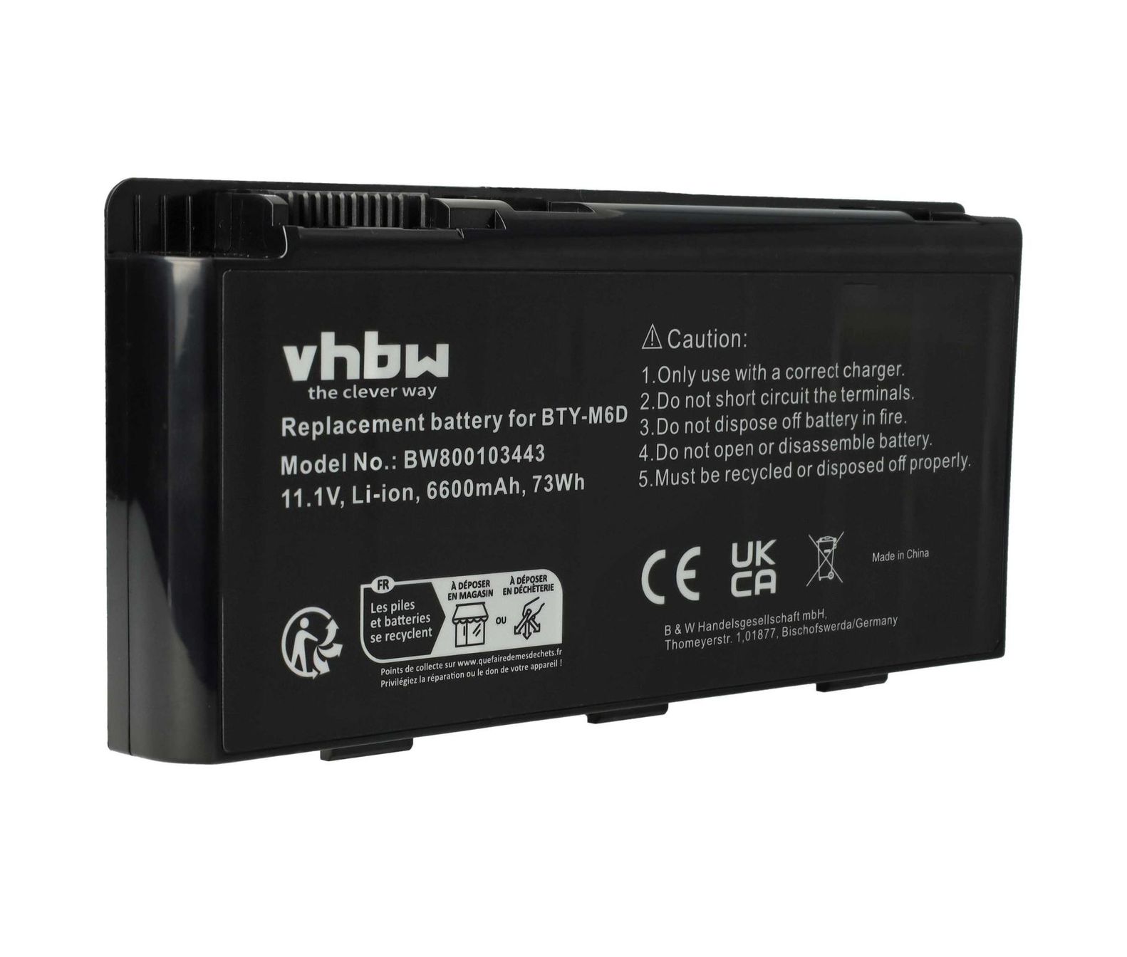 Baterija za Medion MD98314, MD98316, MD99085,.. 11,1V 6600mAh