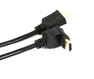 Kabel HDMI 1.4 5m črn – 90 stopinski