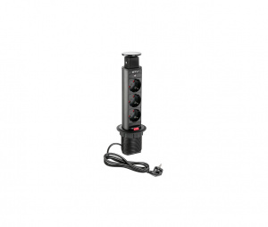 Potopna vtičnica GTV 3x220V Fi 60mm črna