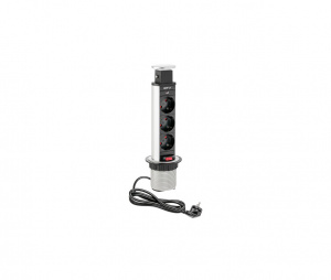 Potopna vtičnica GTV 3x220V Fi 60mm siva