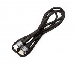 USB-C pleten kabel 3A 60W 1m črn