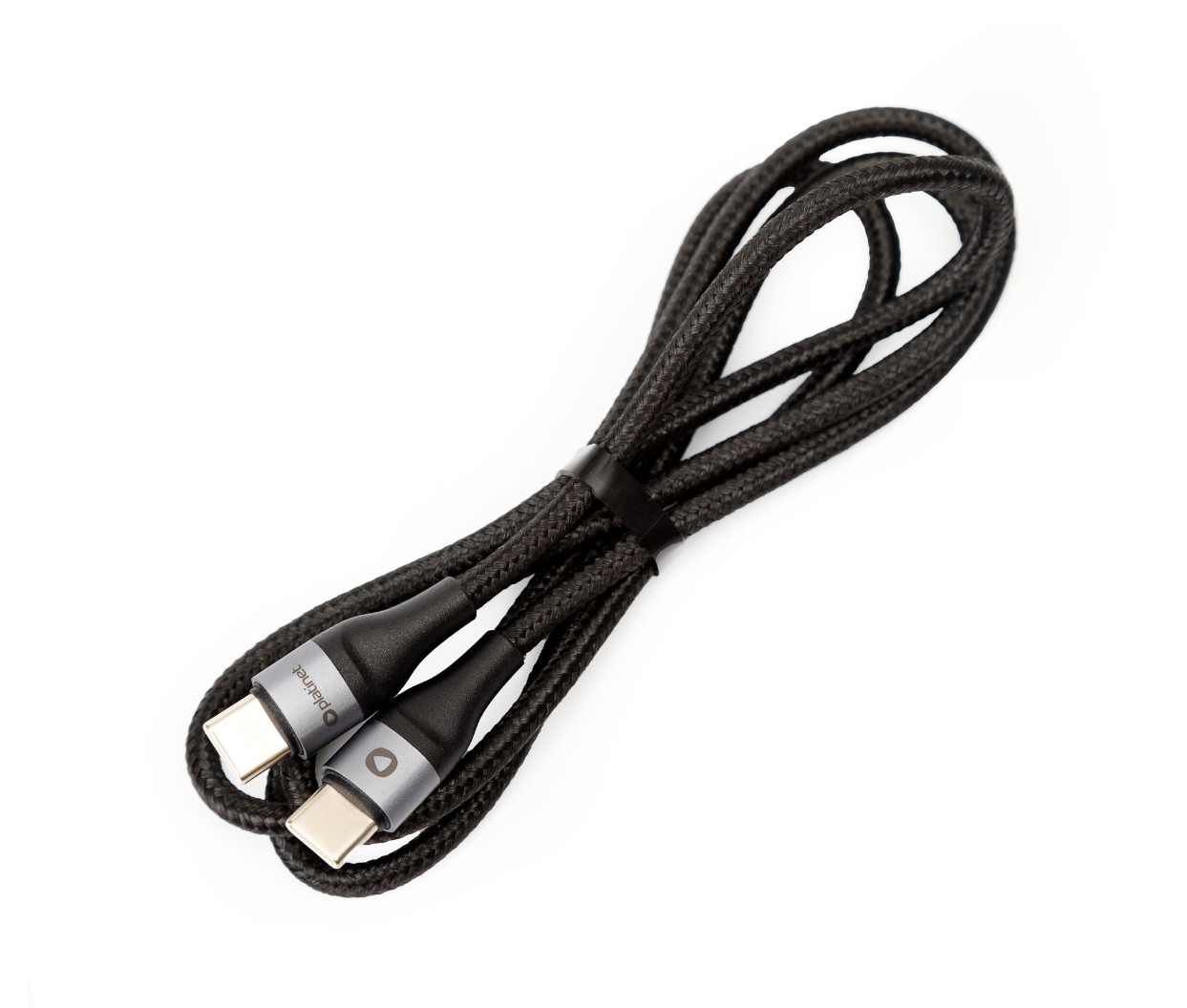 USB-C pleten kabel 3A 60W 1m črn