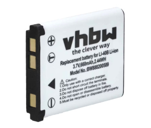 Baterija za Olympus Li-40B, Li-42B, Rollei DS-5370, Kodak LB-012,.. 660mAh 3,7V