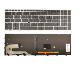 Tipkovnica za HP Elitebook 850 G5 G6 - srebrn okvir