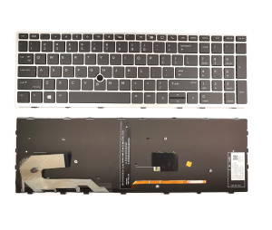 Tipkovnica za HP Elitebook 850 G5 G6 - srebrn okvir