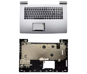 Zgornji del ohišja s tipkovnico za Lenovo Ideapad 700-17ISK - srebrn, črne tipke