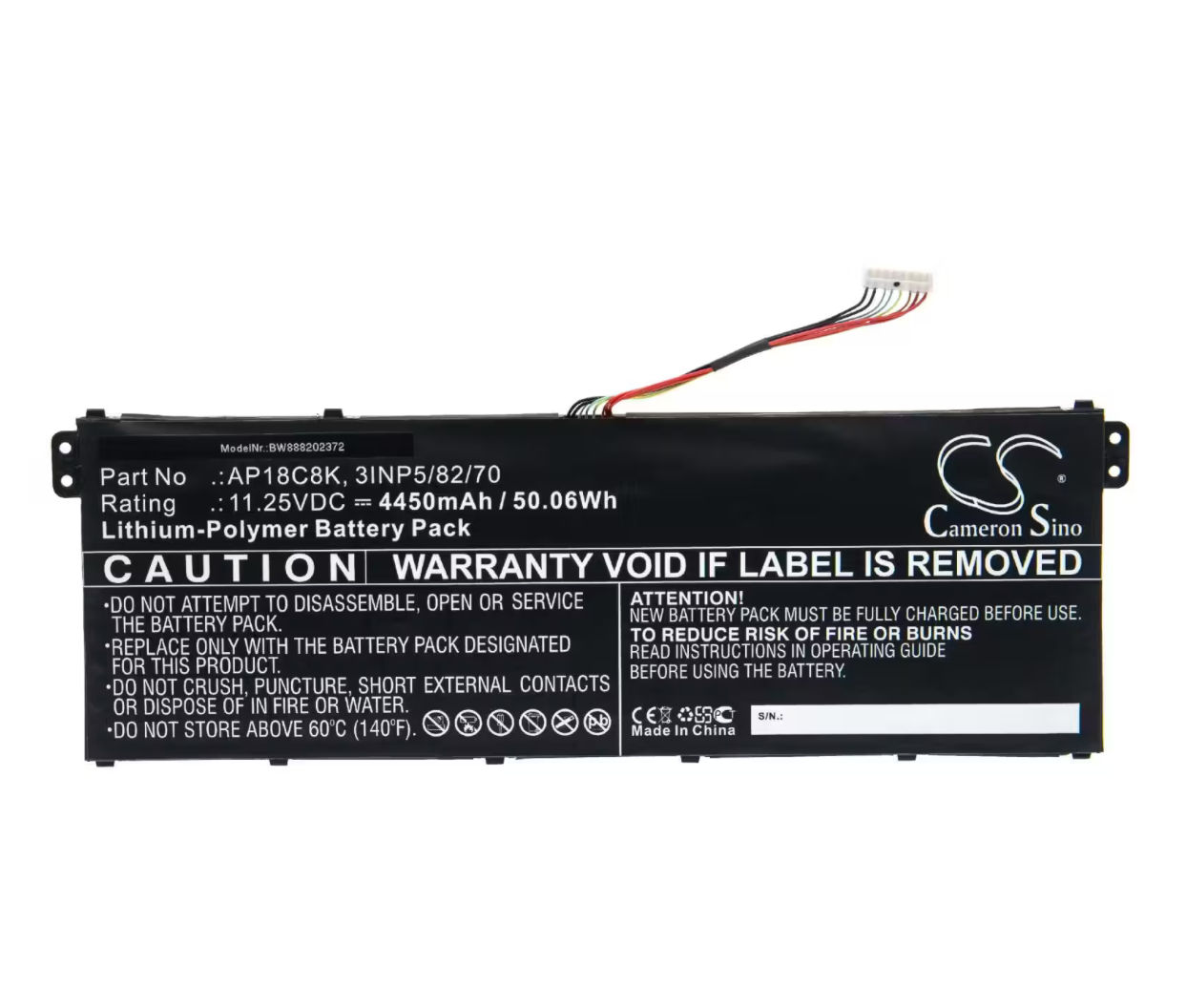 Nadomestna baterija za Acer Swift 3 SF314-57 - 11.25V, 4450mAh