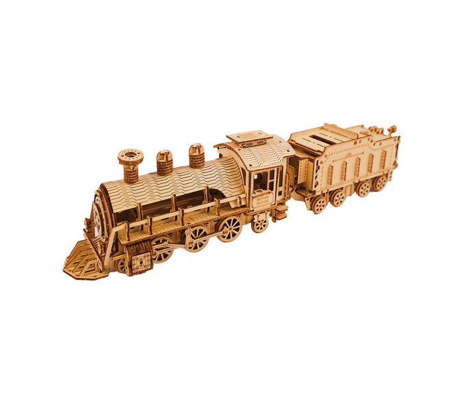 3D lesena sestavljanka lokomotiva - 282 kosov, brez lepljenja