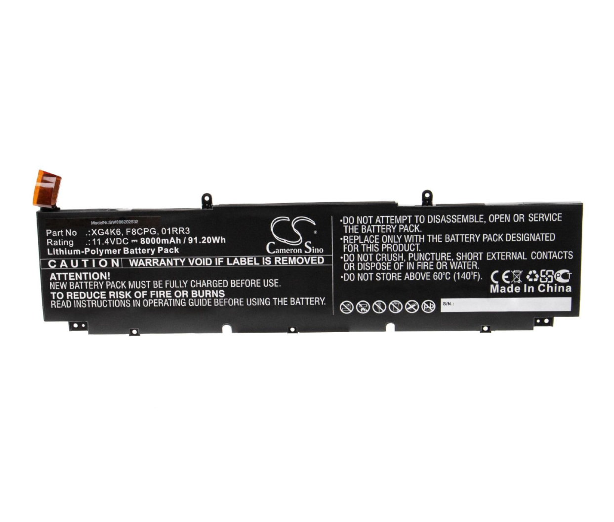 Baterija za Dell XPS 17 9700 - 8000mAh 11,4V