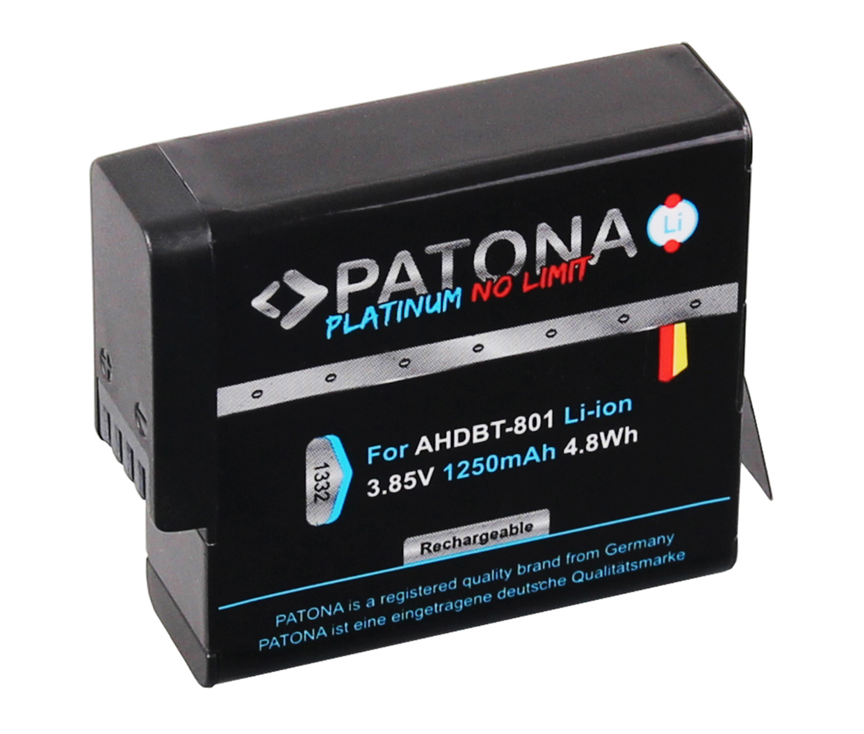 Patona Platinum baterija za GoPro Hero 5 6 7 8 - AHDBT-501 701 801 - 1250mAh
