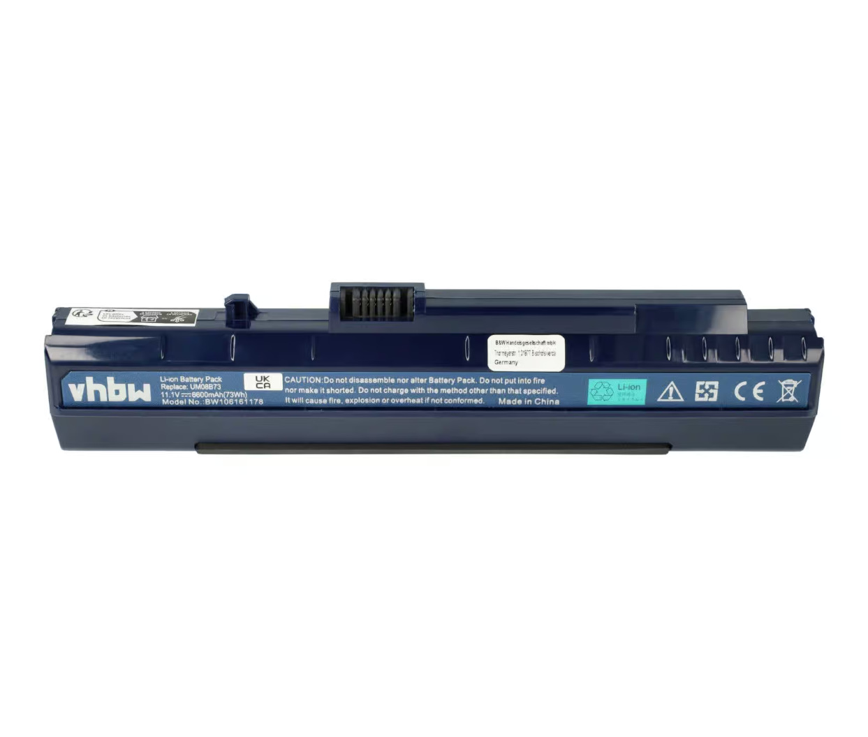 Razširjena baterija UM08A73 za Acer Aspire One 571  - 11,1V 6600mAh temno modra