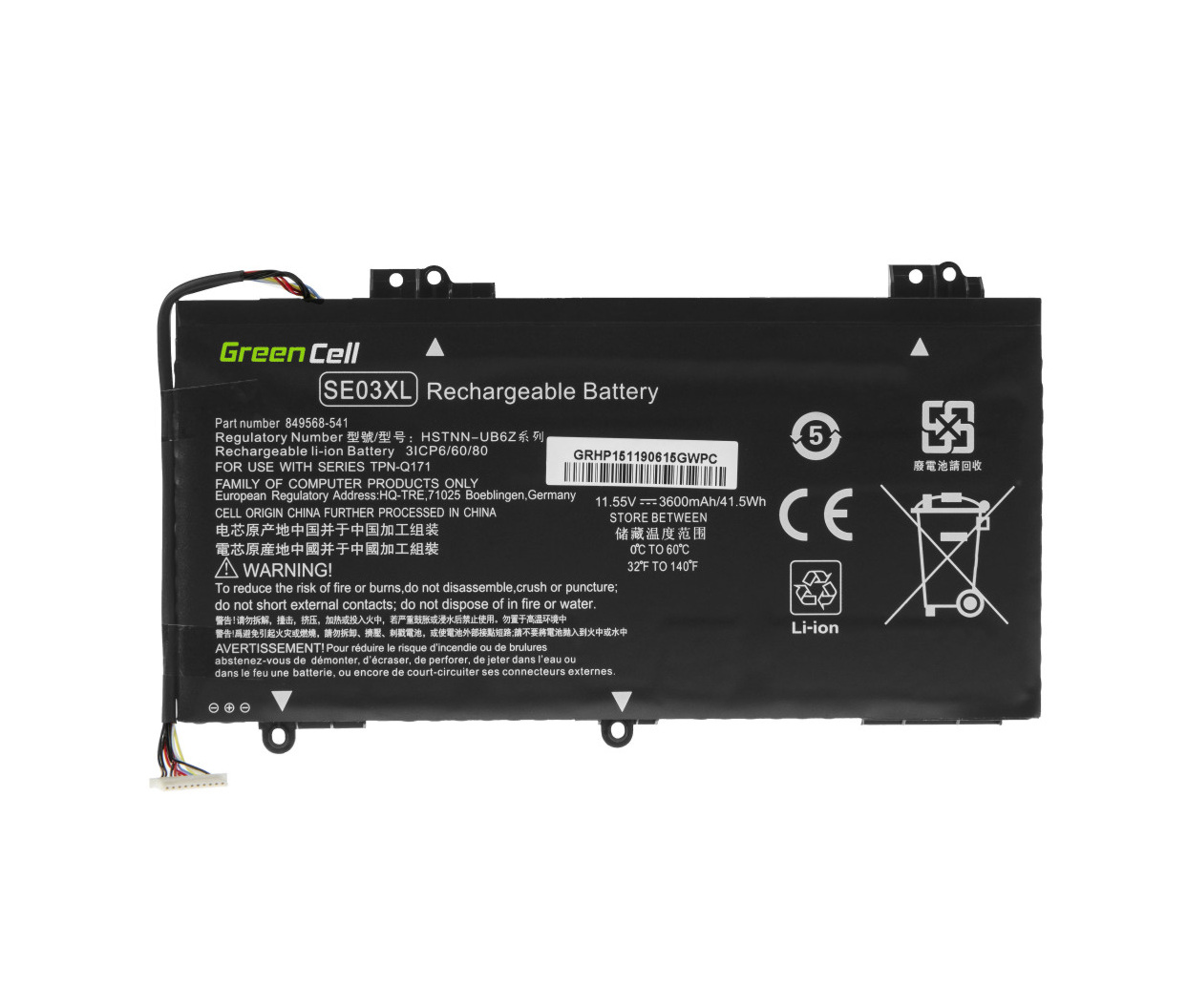 Baterija za SE03XL za HP Pavilion 14-AL 14-AV – 11,55V 3400mAh