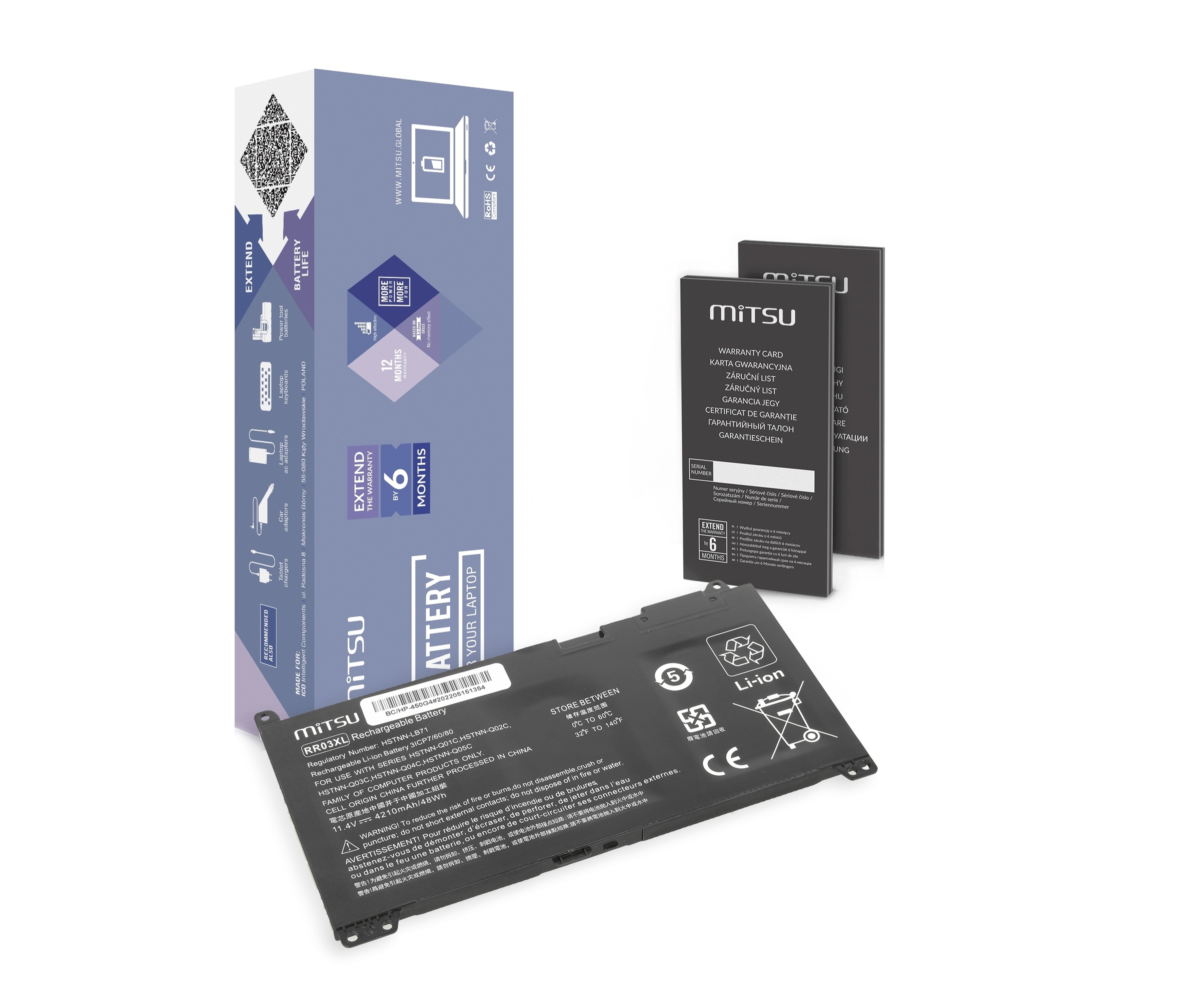 Mitsu baterija za HP 450 G4, 470 G4 – 4210mAh