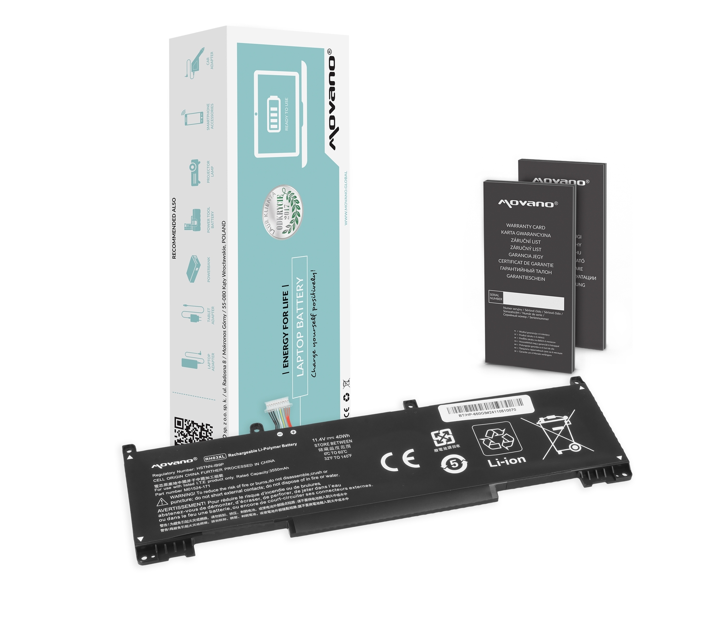 Movano baterija za HP EliteBook 430 G8, 630 G9, 650 G9 – 3550mAh