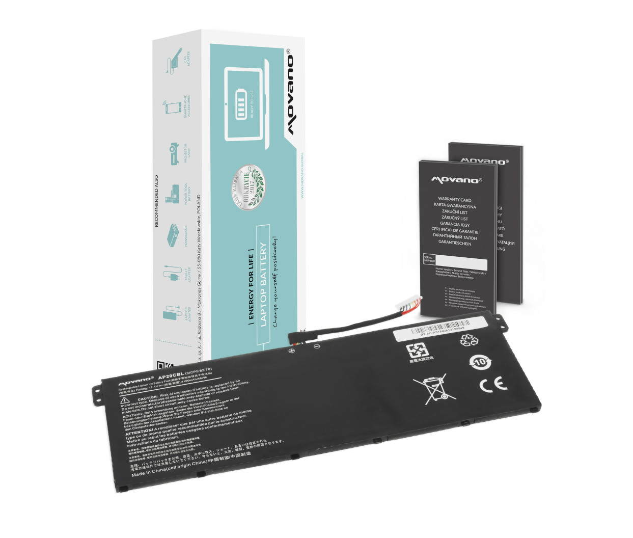 Movano baterija za Acer Aspire 5 A515-45, 7 A715-43G ­– 4100mAh