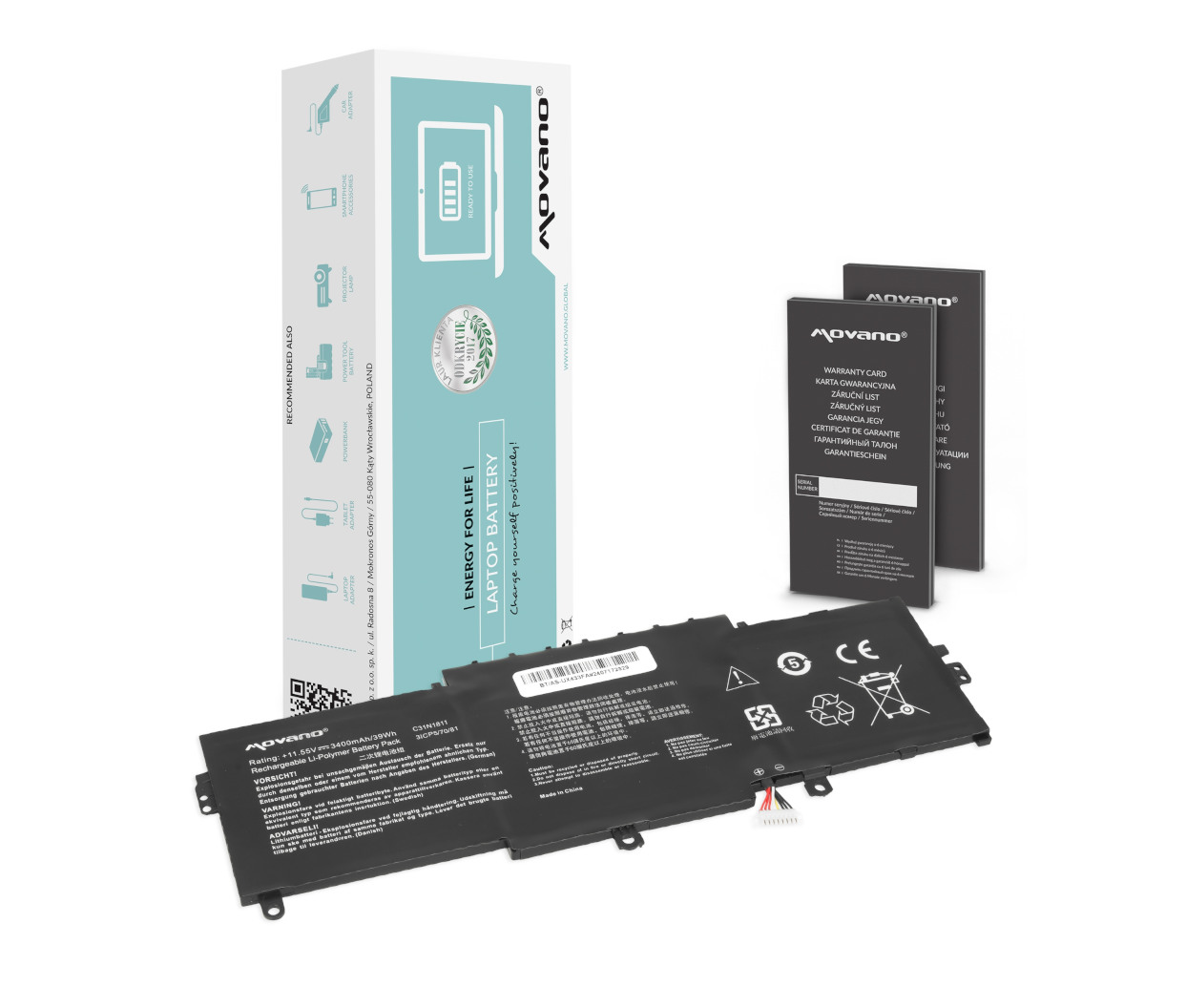 Movano baterija za Asus Zenbook ZenBook UX433FA UX433FL UX433FN – 3400mAh