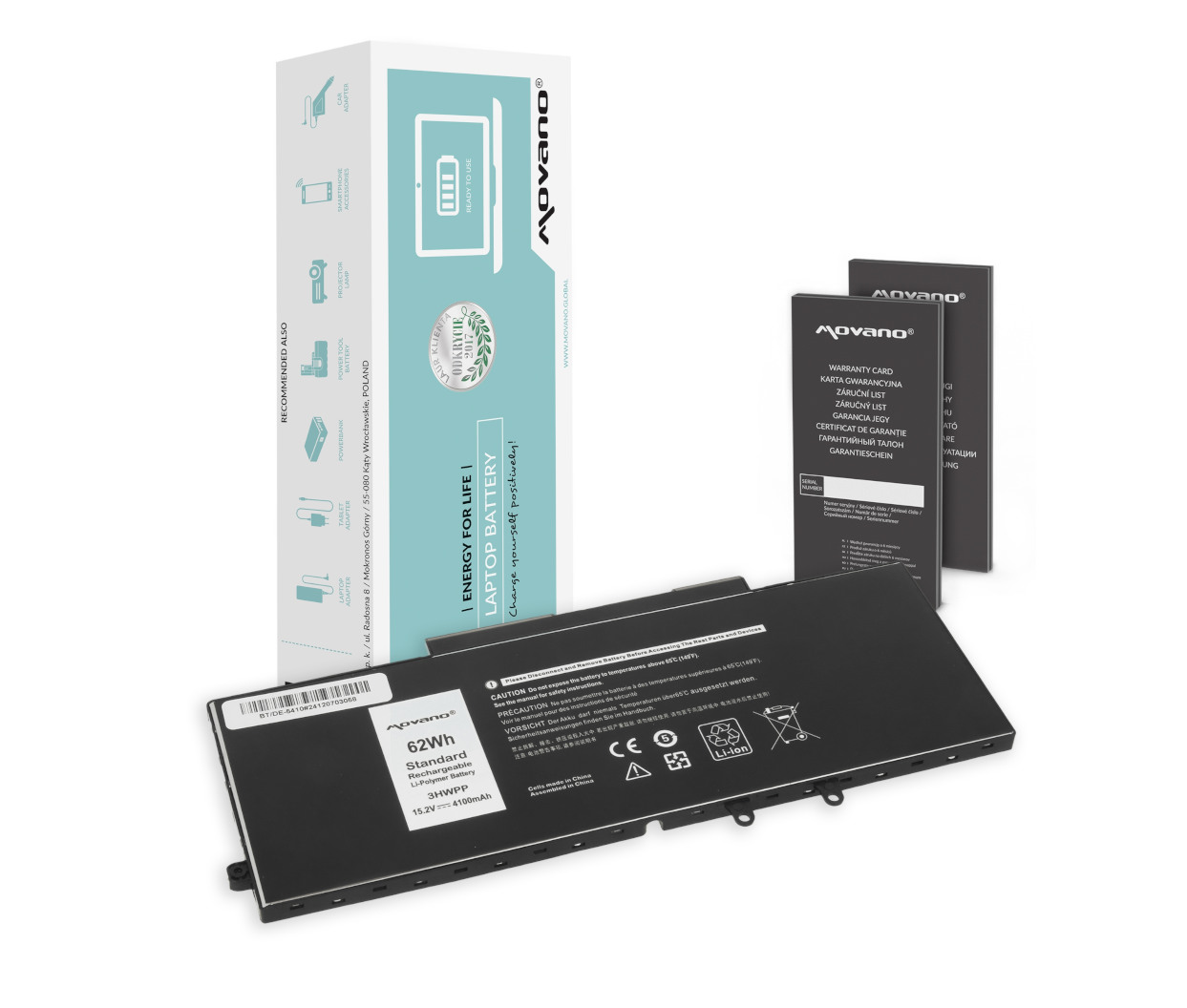 Movano baterija za Dell Latitude 14 (5410), 15 (5510) ­– 4100mAh