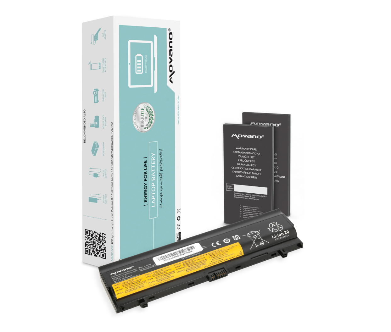 Movano baterija za Lenovo ThinkPad L560, L570 ­– 4400mAh