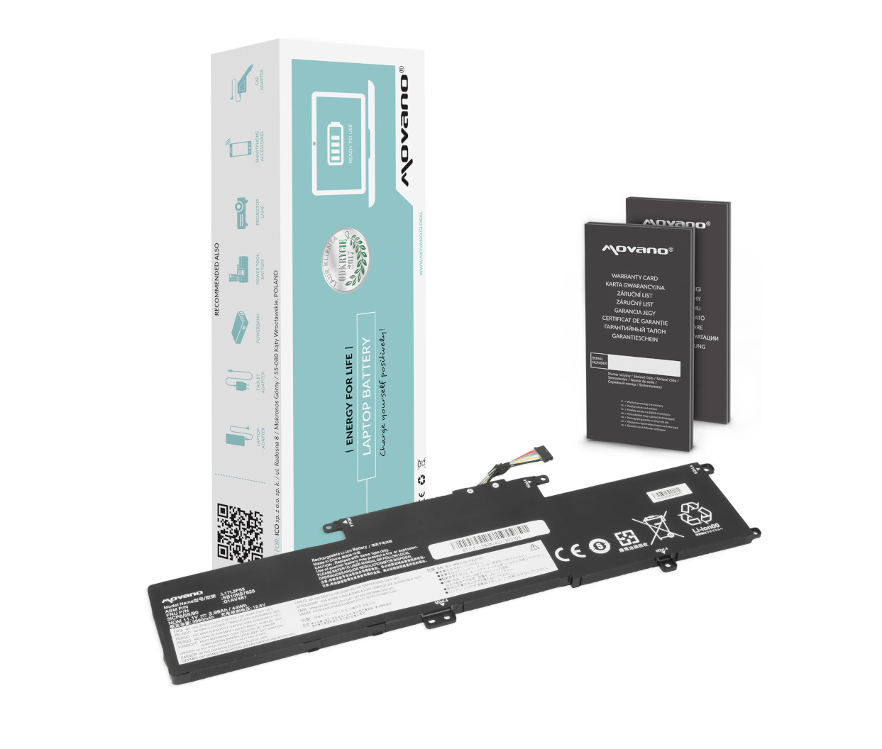 Baterija za Lenovo ThinkPad Yoga L380, L390 - 3990mAh