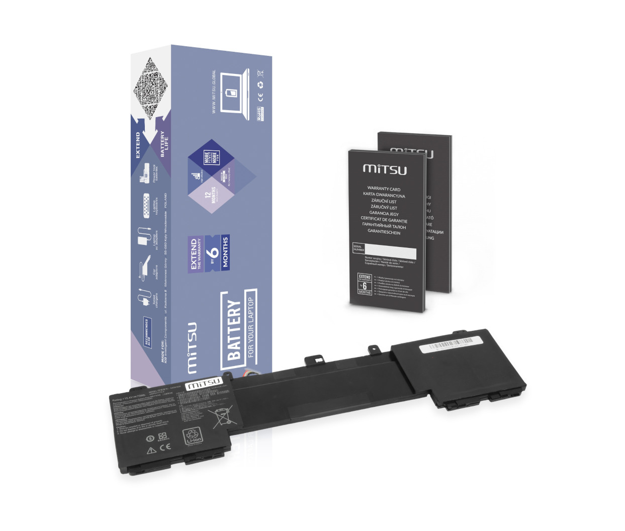 Mitsu baterija za Asus Zenbook Pro UX550V, UX550VD, UX550VE – 4790mAh