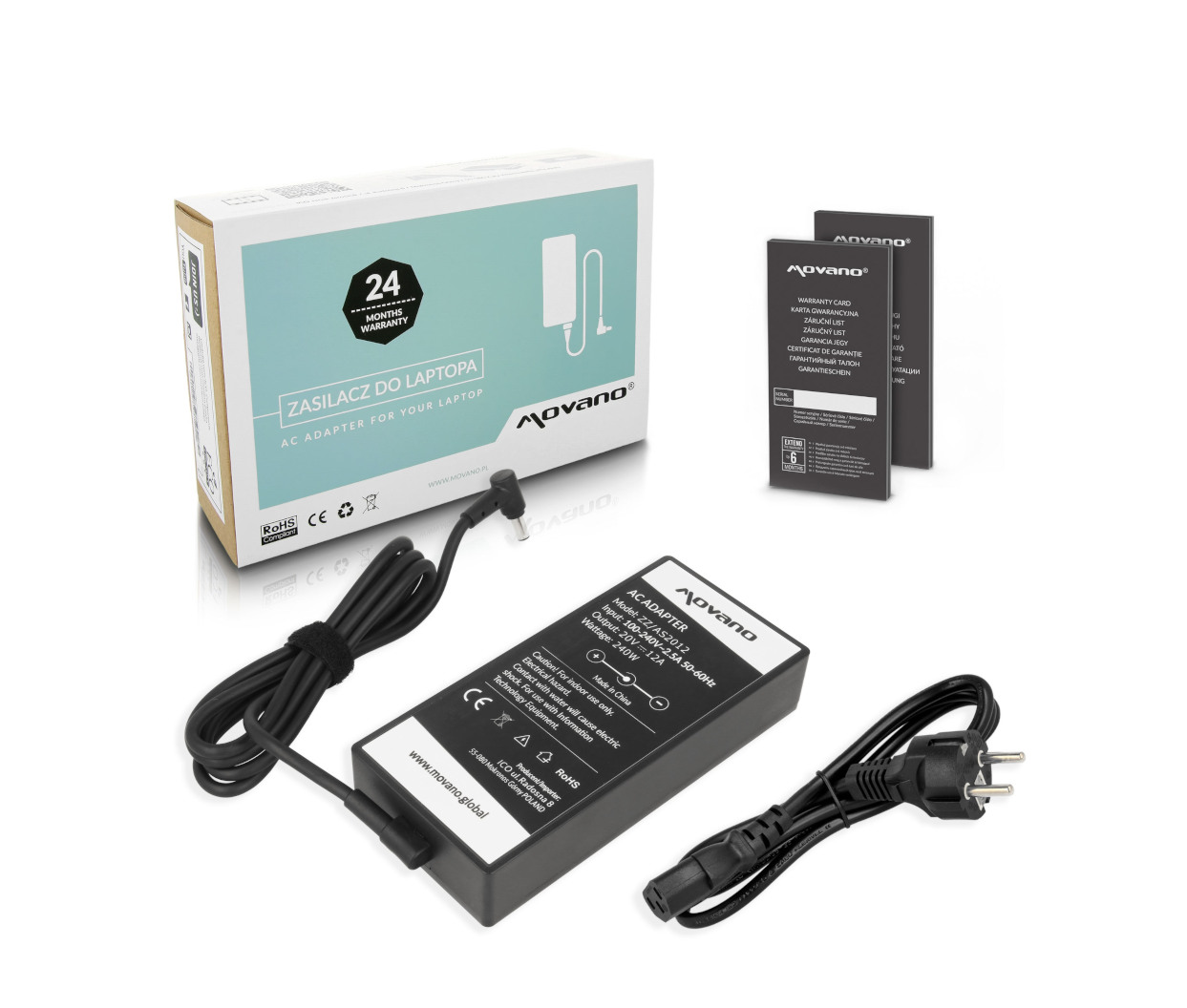 Movano napajalnik za Asus 240W 20V 12A (6,0 x 3,7 pin)