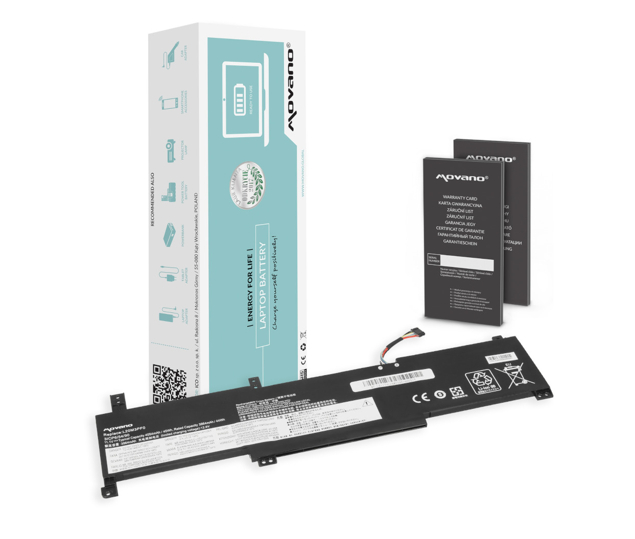 Baterija za Lenovo IdeaPad 3 14ALC6, 15ALC6, 17ALC6 - 3400mAh
