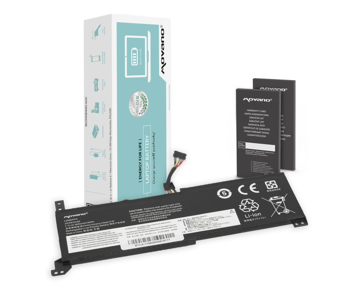 Baterija za Lenovo V14 V15 V17, IdeaPad 3 - 4650mAh