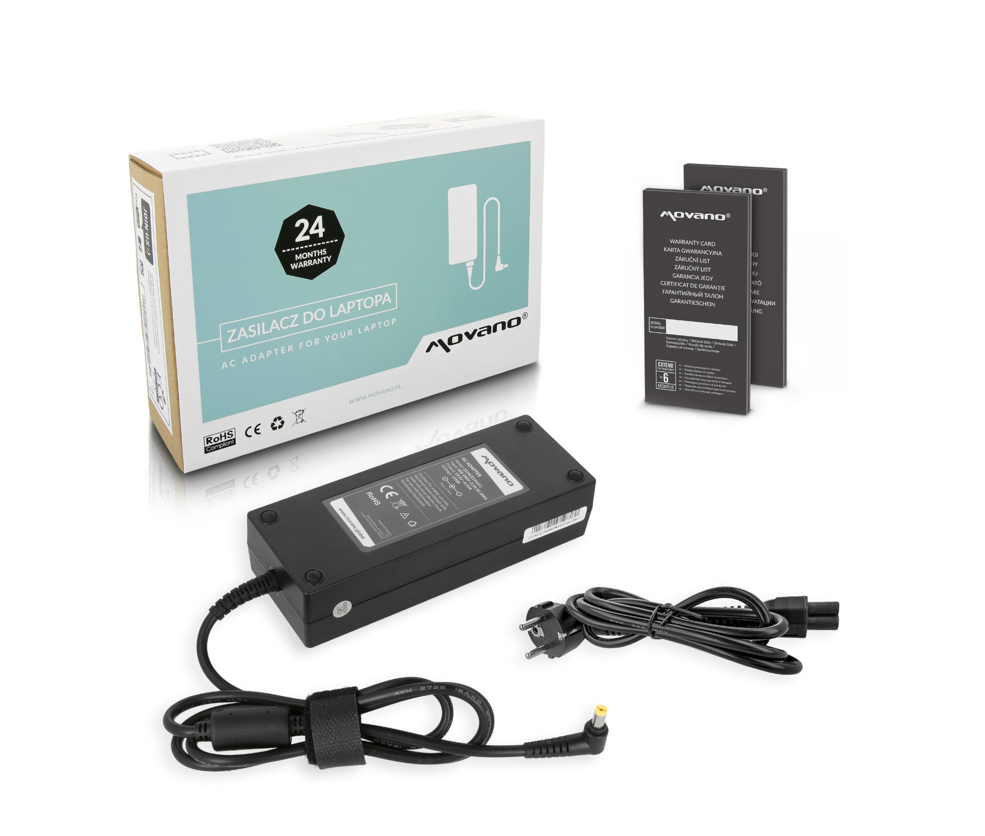 Movano napajalnik za Acer 135W 19,5V 6,92A (5,5 x 1,7 pin)