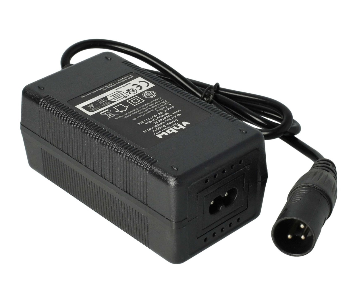 Polnilec za električno kolo Prophete, Kreidler, Curtis z 36V baterijo - 42V, 1,35A, 3 pin XLR