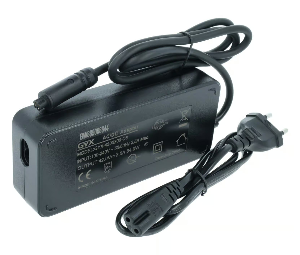 Polnilec za električno kolo Yamaha 600/625, Pasc5 z 36V baterijo - 42V, 2A, 4 pin Yamaha