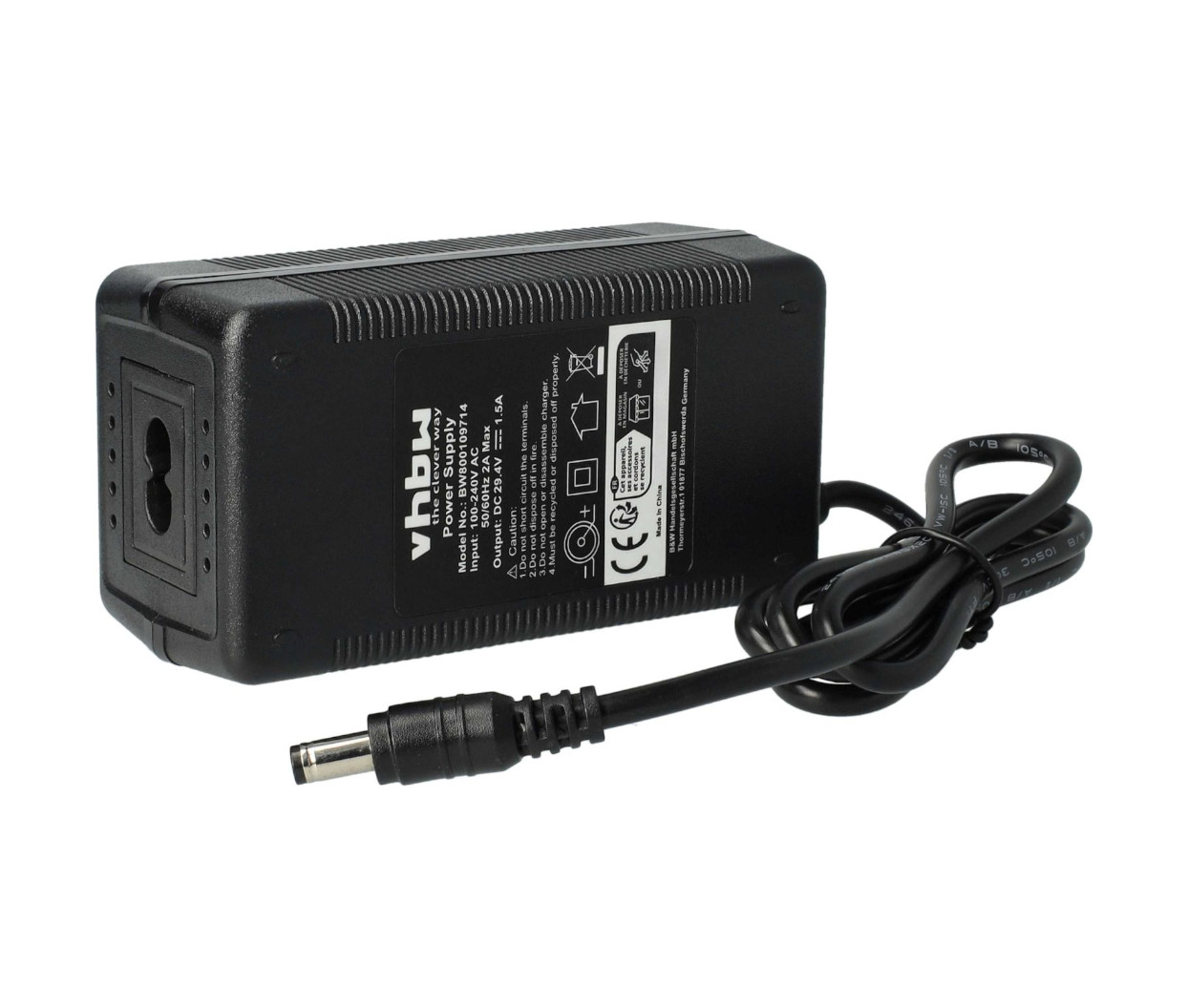 Polnilec za električno kolo z 24V baterijo - 29,4V, 1,5A, 2 pin
