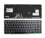 Tipkovnica za For HP Elitebook Folio 1040 G1, 1040 G2 - UK, srebrn okvir, črne tipke