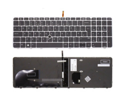 Tipkovnica za HP ZBook 15u G3 G4, EliteBook 755 850 G3 G4 – osvetljena, kazalna ročica