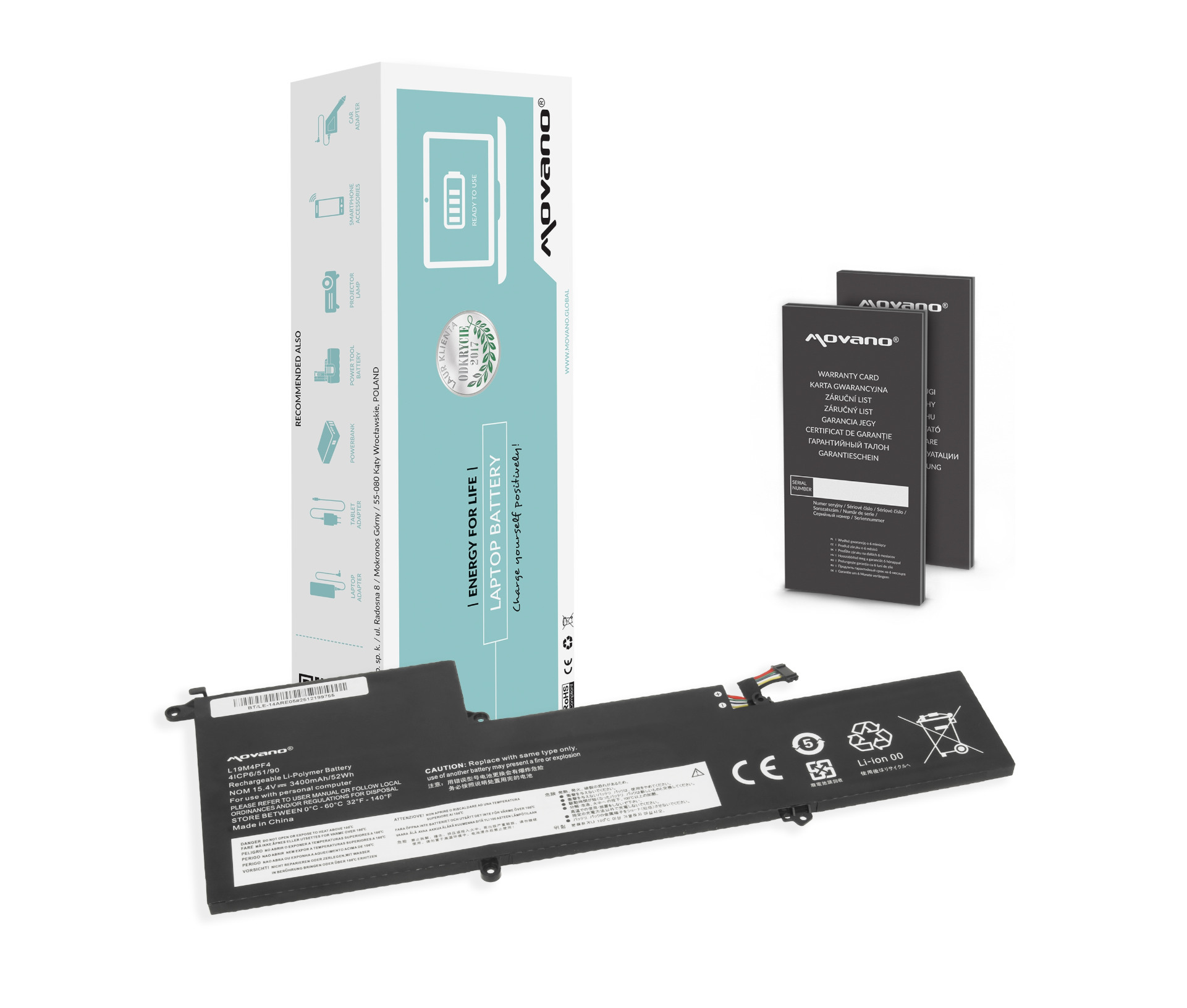 Baterija za Lenovo Yoga Slim 7 14ARE05 - 3400mAh
