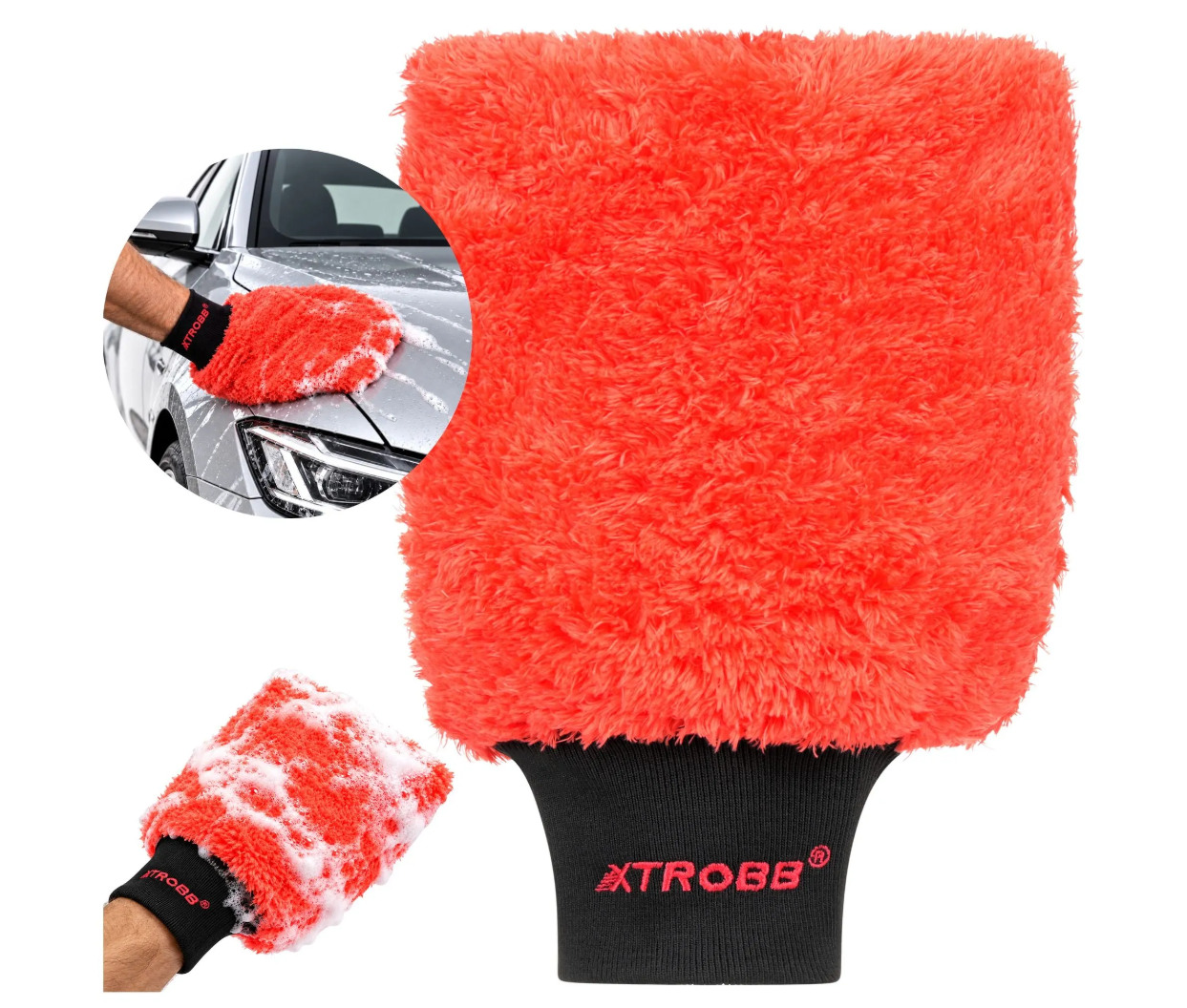 Rokavica za pranje avtomobila Xtrobb Coral Fleece