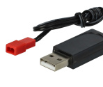 USB polnilec z RC baterije z JST priključkom - 60cm 7,2V 250mA