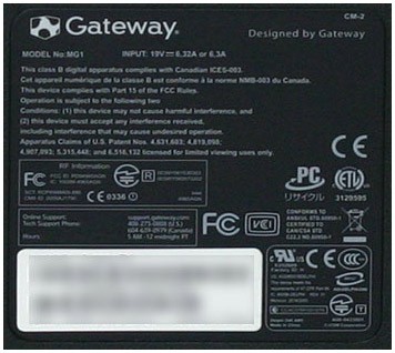 Specifikacije na prenosniku